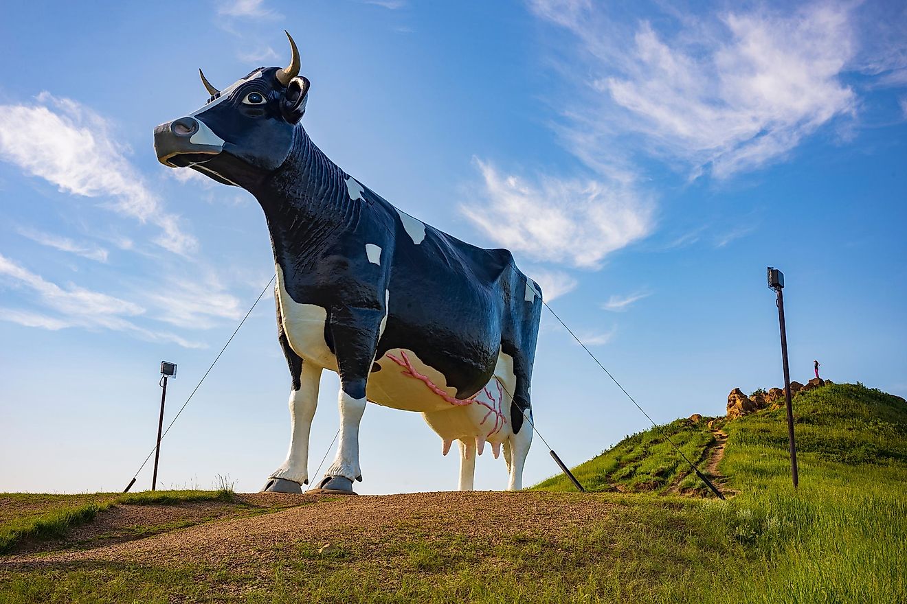 Salem Sue, the World's Largest Holstein Cow, in New Salem, North Dakota. Editorial credit: JWCohen / Shutterstock.com
