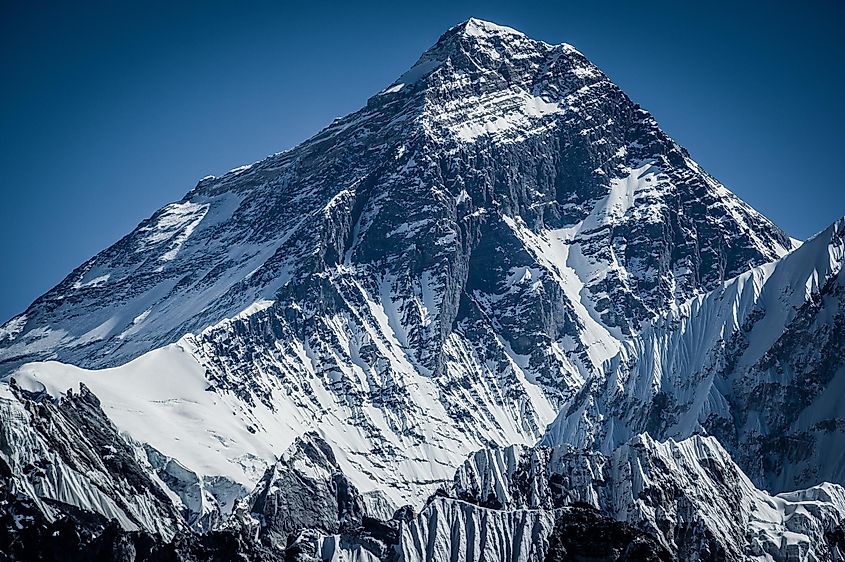 The hulking mass of Mount Everest