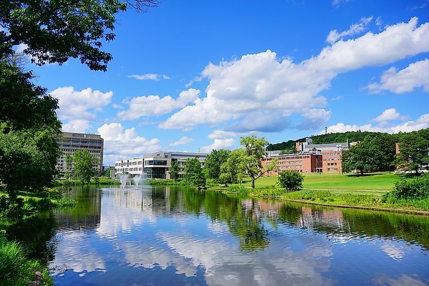 University campus in Amherst, Massachusetts.