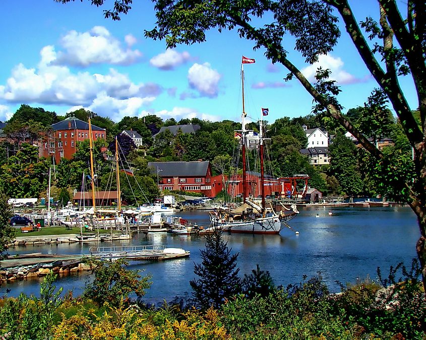 Rockport, Maine in a well-protected harbor just west of North Haven Island on Penobscot Bay.