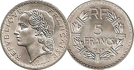 CFA 5 franc Coin