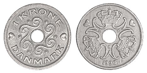 1 danish kroner coin
