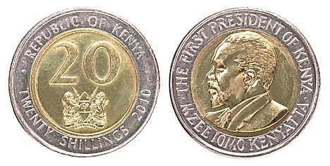 Kenyan 20 shilling Coin
