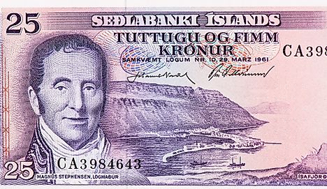 Iceland 25 kronur 1961 Banknotes