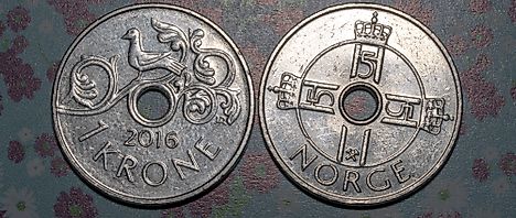 Norwegian 1 krone Coin