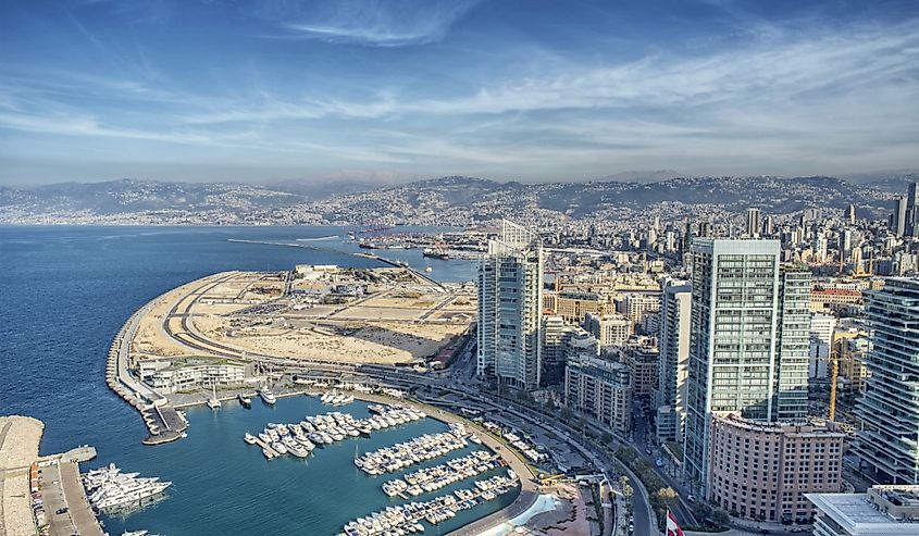 Aerial View of Beirut Lebanon