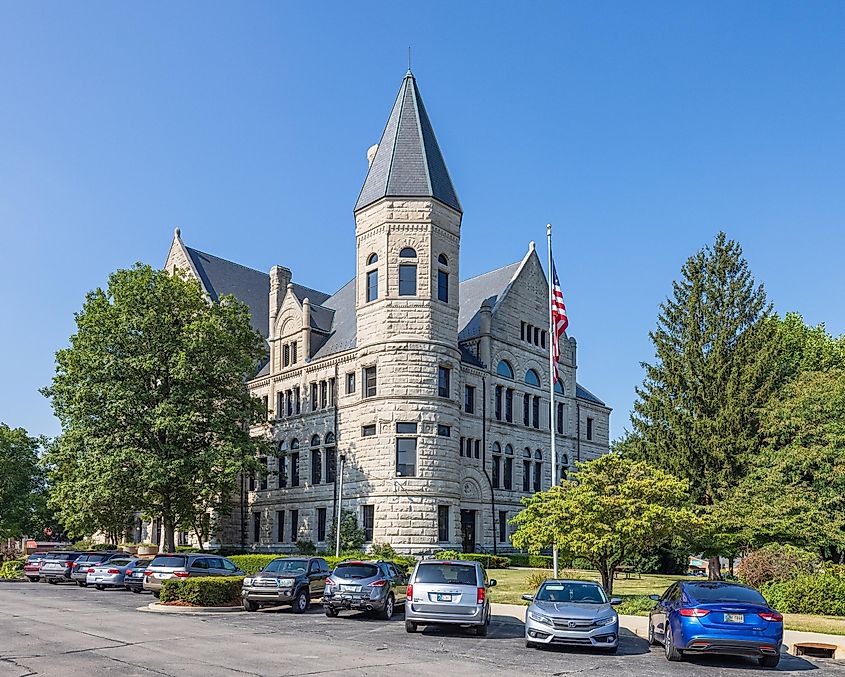 The Wayne County Courthouse in Richmond, Indiana, USA.