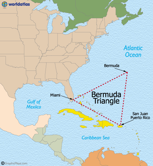 Bermuda map in relation to us