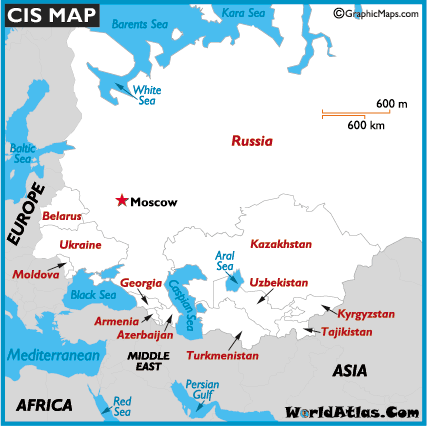 World  Quiz on World Map   Europe   Commonwealth Of Independent States   Cis