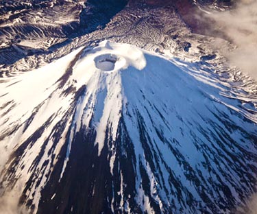 Mount Ngauruhoe, an Active Volcano in Spring, Tongariro National Park, New Zealand