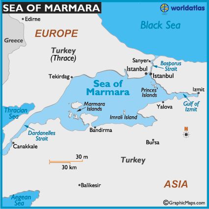World on Map Of Sea Of Marmara Sea Of Marmara History Facts Sea Of Marmara