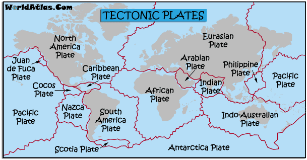 tectonic plate's map