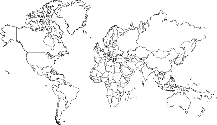 BLANK WORLD MAP | New Hd Template İmages