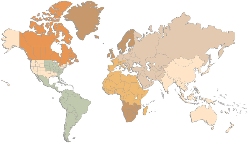world map