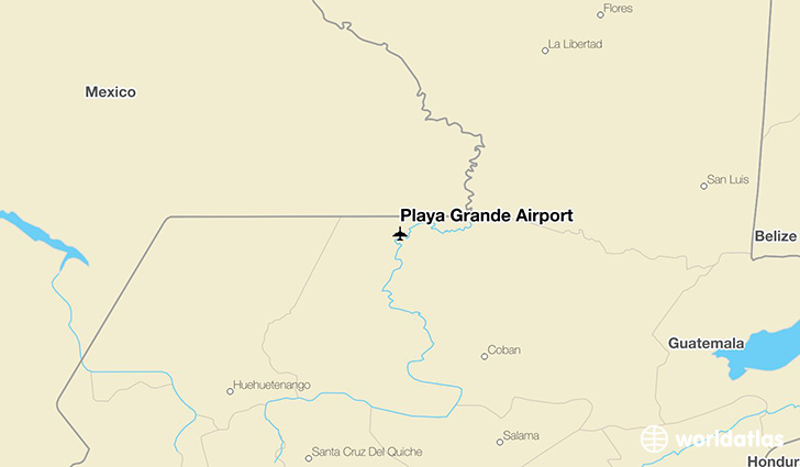 Playa Grande Airport location on a map