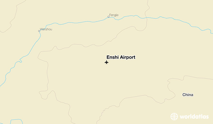 Enshi Airport location on a map