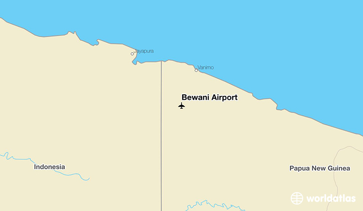 Bewani Airport location on a map