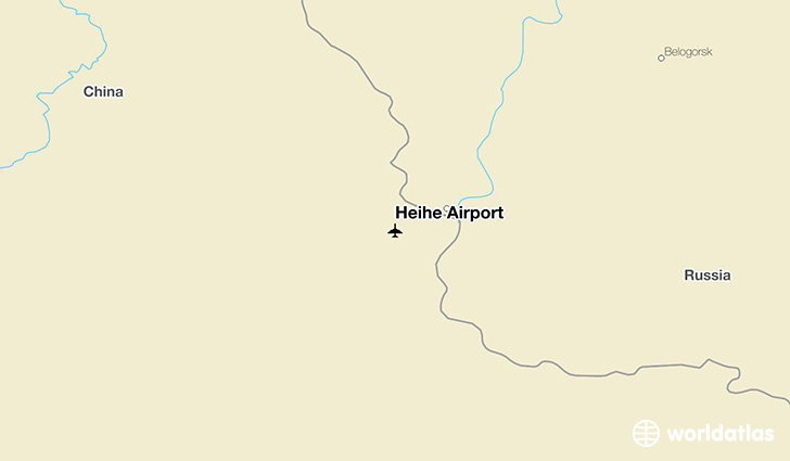 Heihe Airport location on a map