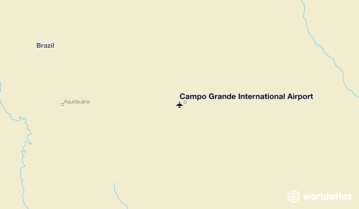 Campo Grande International Airport location on a map