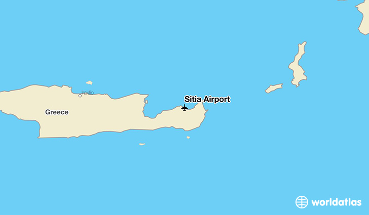 Sitia Airport location on a map