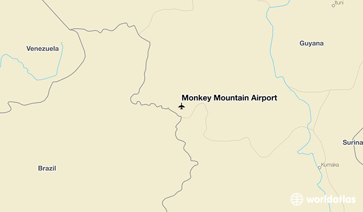 Monkey Mountain Airport location on a map