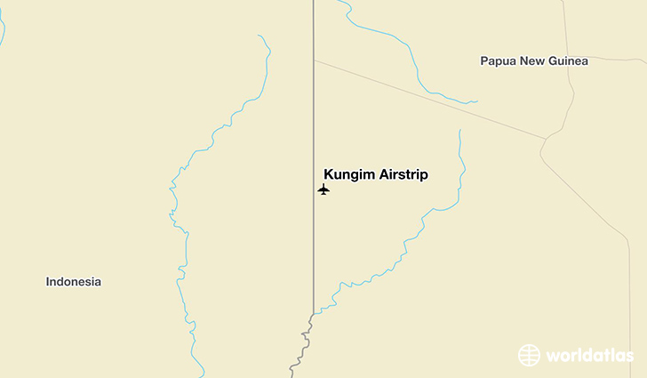 Kungim Airstrip location on a map