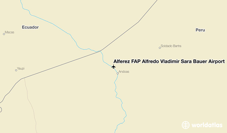 Alférez FAP Alfredo Vladimir Sara Bauer Airport location on a map