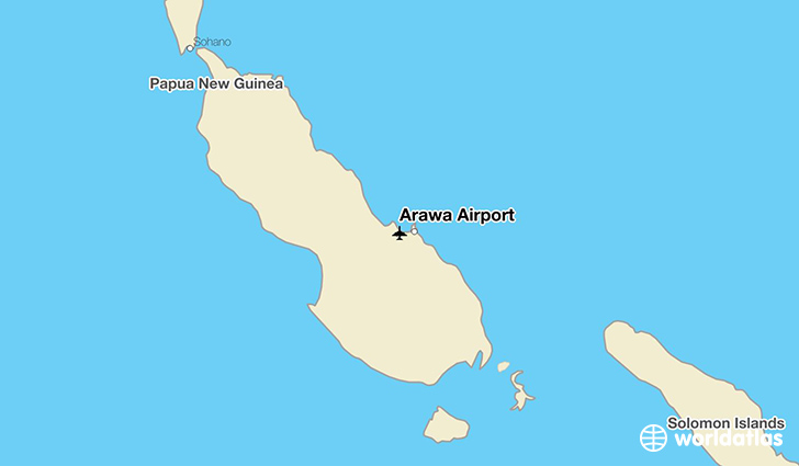 Arawa Airport location on a map