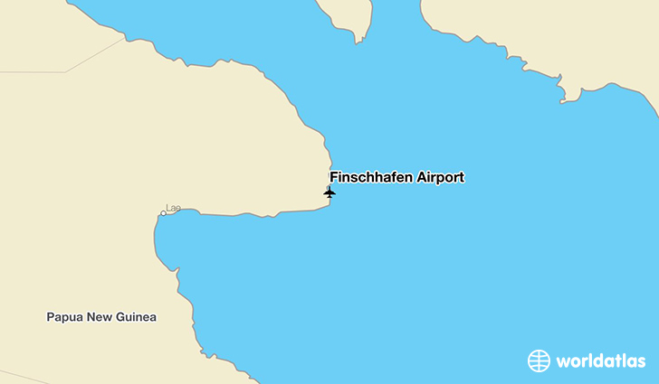 Finschhafen Airport location on a map