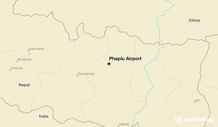 Phaplu Airport location on a map