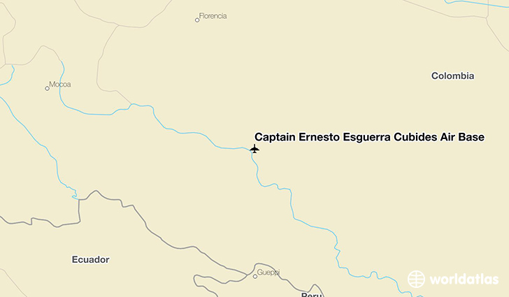 Captain Ernesto Esguerra Cubides Air Base location on a map