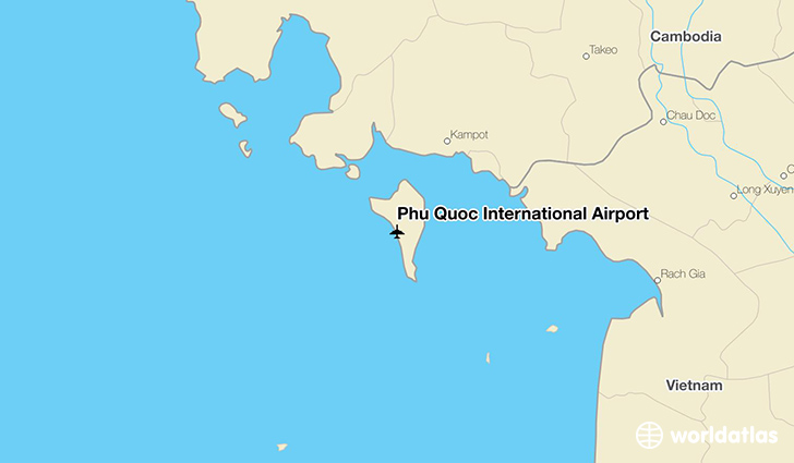 Phu Quoc International Airport location on a map