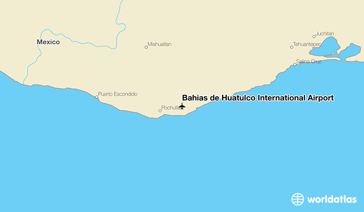 Bahías de Huatulco International Airport location on a map