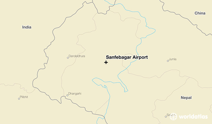 Sanfebagar Airport location on a map