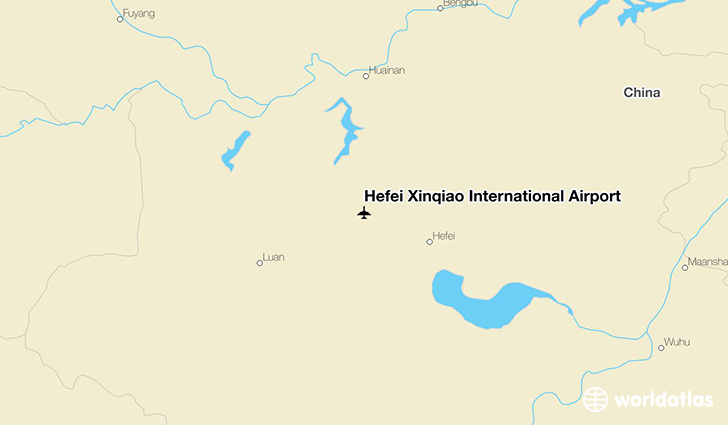 Hefei Xinqiao International Airport location on a map