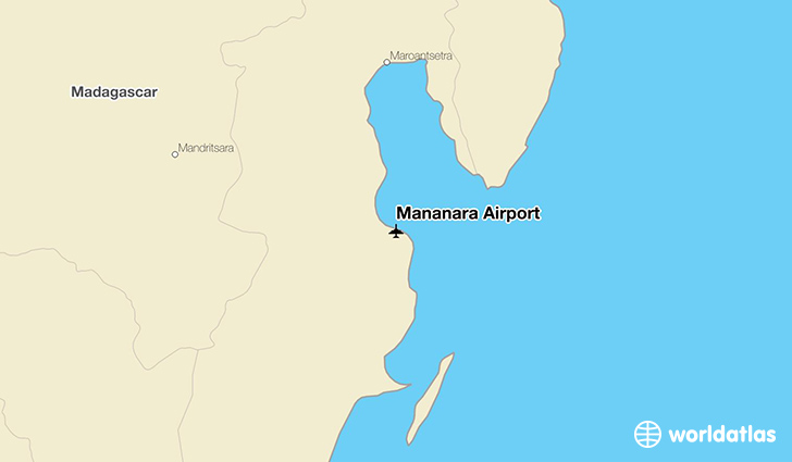 Mananara Airport location on a map