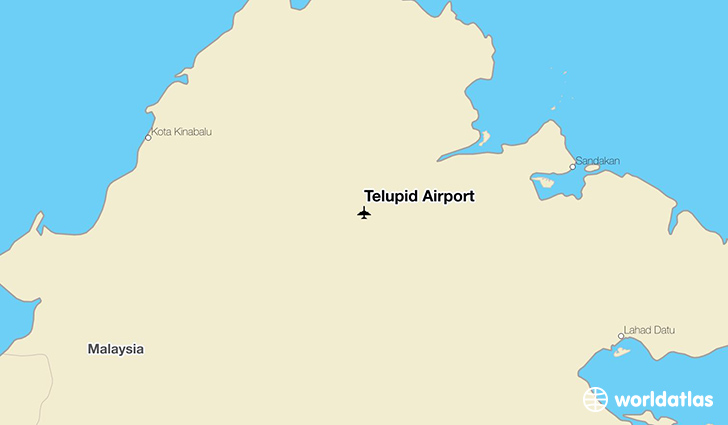 Telupid Airport location on a map