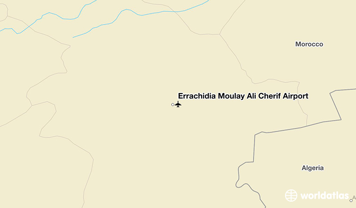 Errachidia Moulay Ali Cherif Airport location on a map