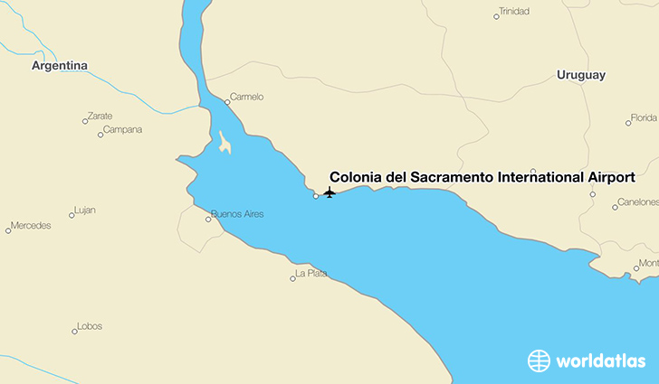 Colonia del Sacramento International Airport location on a map