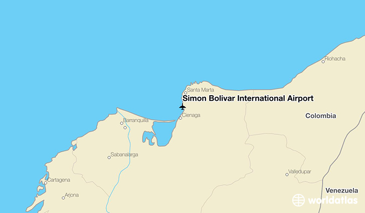 Simón Bolívar International Airport location on a map