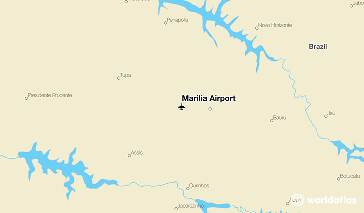 Marília Airport location on a map