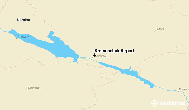 Kremenchuk Airport location on a map