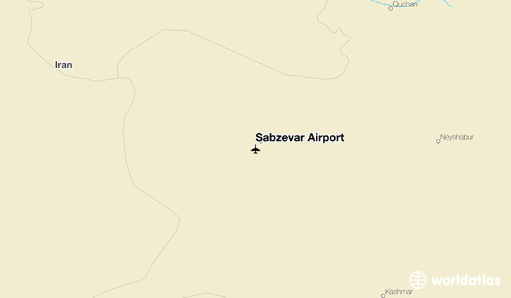 Sabzevar Airport location on a map