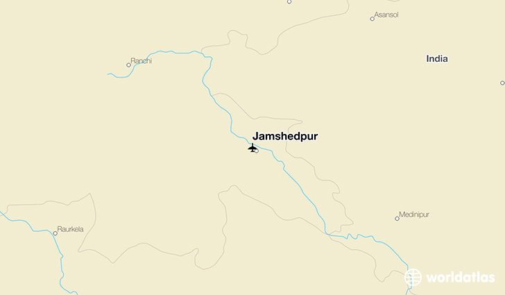 Jamshedpur location on a map