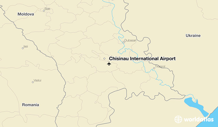 Chişinău International Airport location on a map