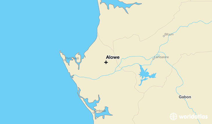 Alowe location on a map