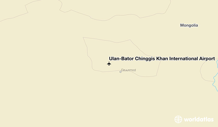 Ulan-Bator Chinggis Khan International Airport location on a map
