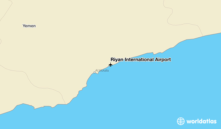 Riyan International Airport location on a map
