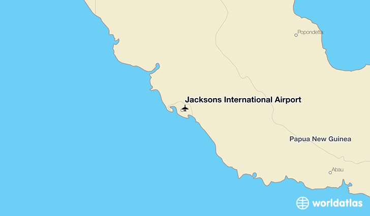 Jacksons International Airport location on a map