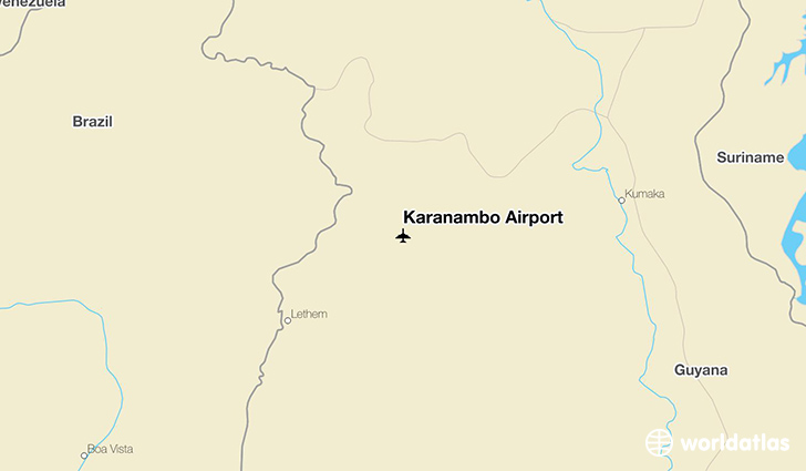 Karanambo Airport location on a map
